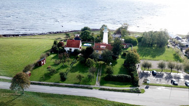 Flygfoto över området runt Smyge fyr