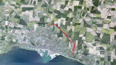 Ortofoto med markerat planområde